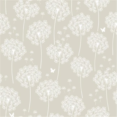Nuwallpaper NuWallpaper NU1651 Dandelion Peel and Stick Wallpaper; Taupe NU1651